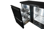 Arrière bar réfrigérée noir 2 portes et 2 tiroirs — Combisteel 7450.0321