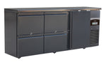 Arrière bar réfrigérée noir 1 porte et 4 tiroirs — Combisteel 7450.0322