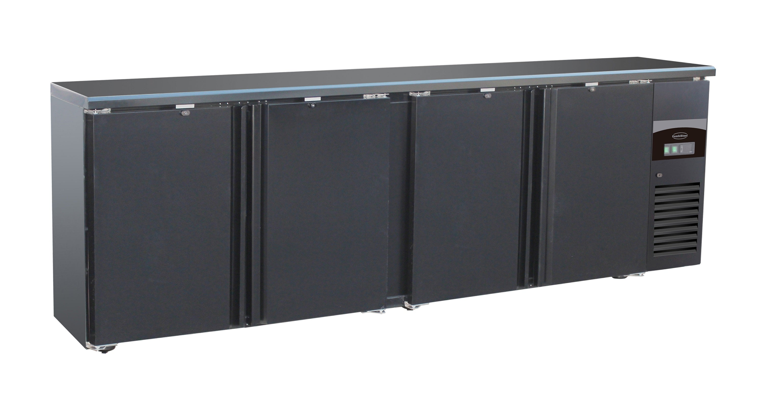 Arrière bar réfrigérée noir 4 portes — Combisteel 7450.0325