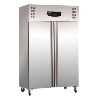 Réfrigérateur 2 portes professionnel inox intérieur alu ventilé 1200 litres