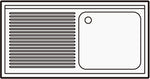 700 bloc-évier étagère démontable 1 à droite 1400 — Combisteel 7452.0440