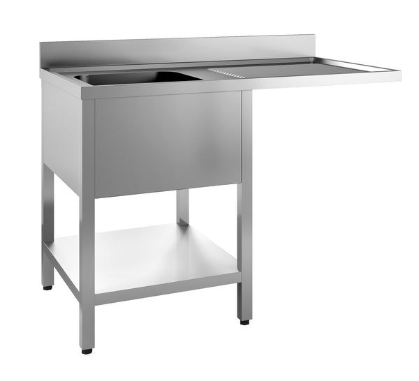 700 bloc-évier étagère lave-vaisselle démontable 1 à gauche 1200 — Combisteel 7452.0465