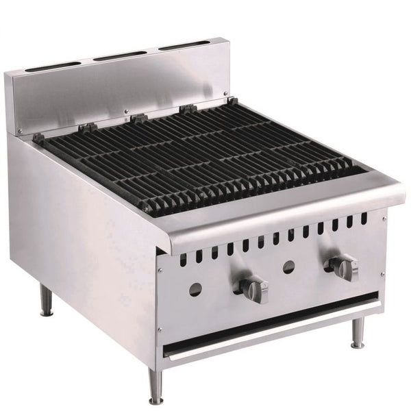 2-pits gasgrill met stenen bodem