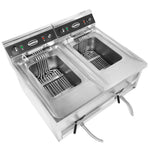 Friteuse posable électrique 2x12 L 2x6kw — Combisteel 7455.0940