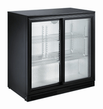Arrière bar réfrigérée noir 2 portes coulisst — Combisteel 7455.1315