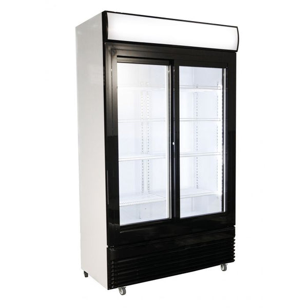 Koelkast met 2 glazen schuifdeuren 750 7455.1395