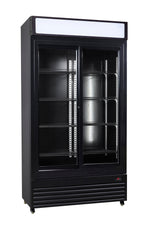 Réfrigérateur avec portes coulissantes en verres bez-780 sl noir — Combisteel 7455.1398
