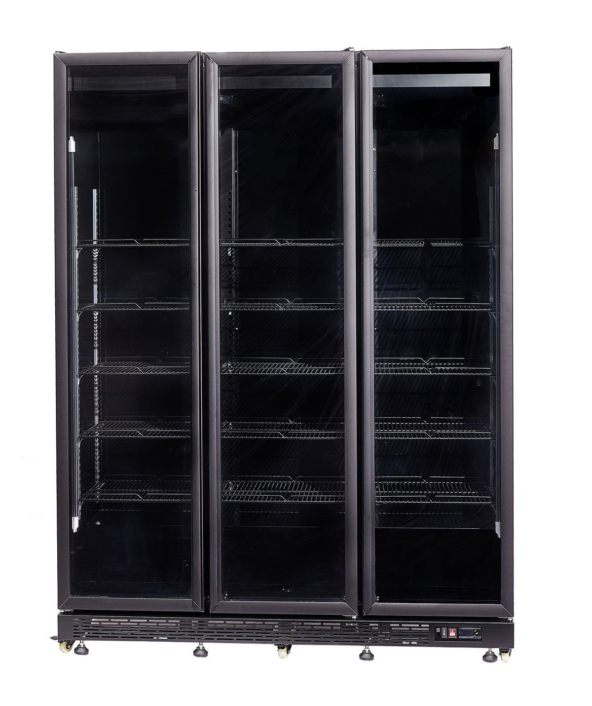 Réfrigérateur 3 portes en verre noir nap-1200 *transport sur demande* — Combisteel 7455.1920