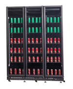 Réfrigérateur 3 portes en verre noir nap-1200 *transport sur demande* — Combisteel 7455.1920