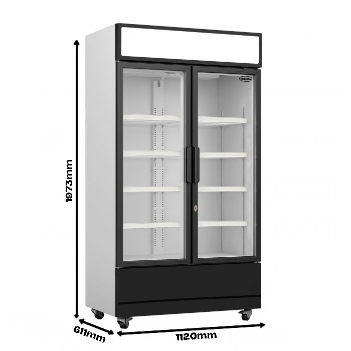 Réfrigérateur 2 portes en verre fcu-750 — Combisteel 7455.2105