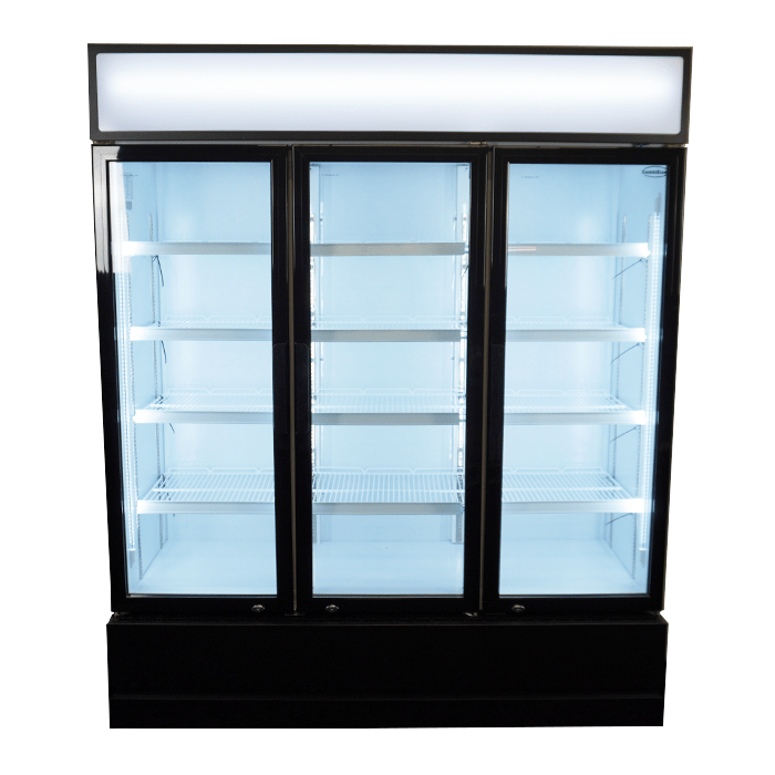 Réfrigérateur professionnel 3 portes en verre