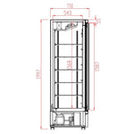 RÉFRIGÉRATEUR 2 PORTES VITRÉES JDE-1000R 7455.2200