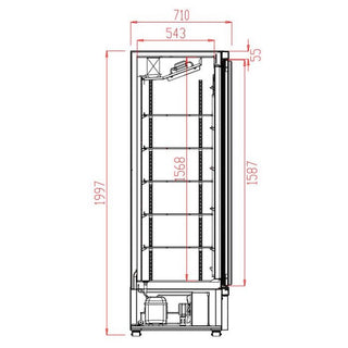 RÉFRIGÉRATEUR 2 PORTES VITRÉES JDE-1000R 7455.2200