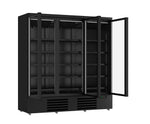 Réfrigérateur 3 portes en verre noir jde-1530r bl — Combisteel 7455.2235