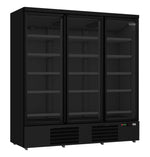 Réfrigérateur 3 portes en verre noir jde-1530r bl — Combisteel 7455.2235