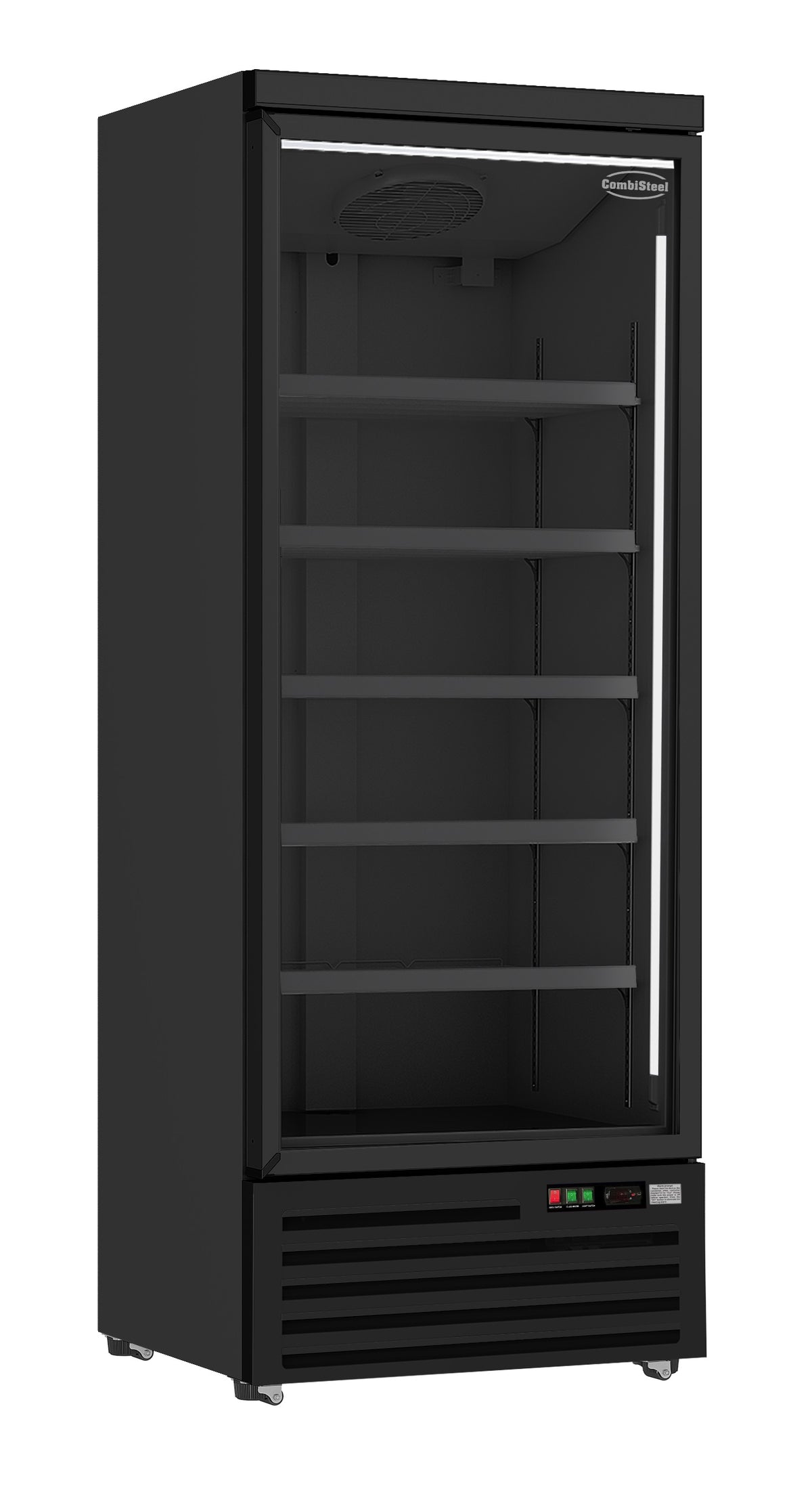 Réfrigérateur 1 porte en verre noir jde-600r bl — Combisteel 7455.2242