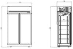 Réfrigérateur 2 portes en verre ins-1000r — Combisteel 7455.2400