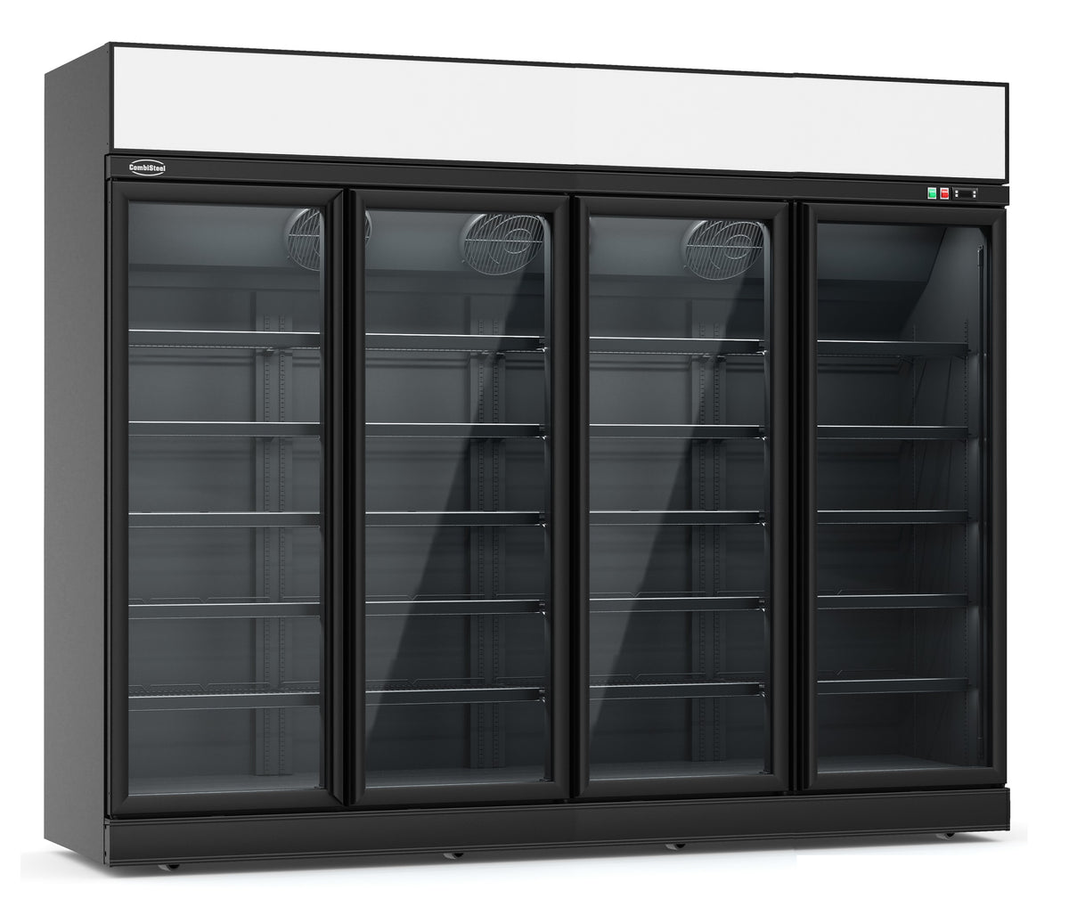 Réfrigérateur 4 portes en verre noir ins-2060r bl *transport sur demande* — Combisteel 7455.2417