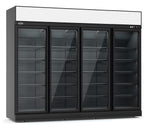 Congélateur 4 portes en verre noir ins-2060f bl *transport sur demande* — Combisteel 7455.2445