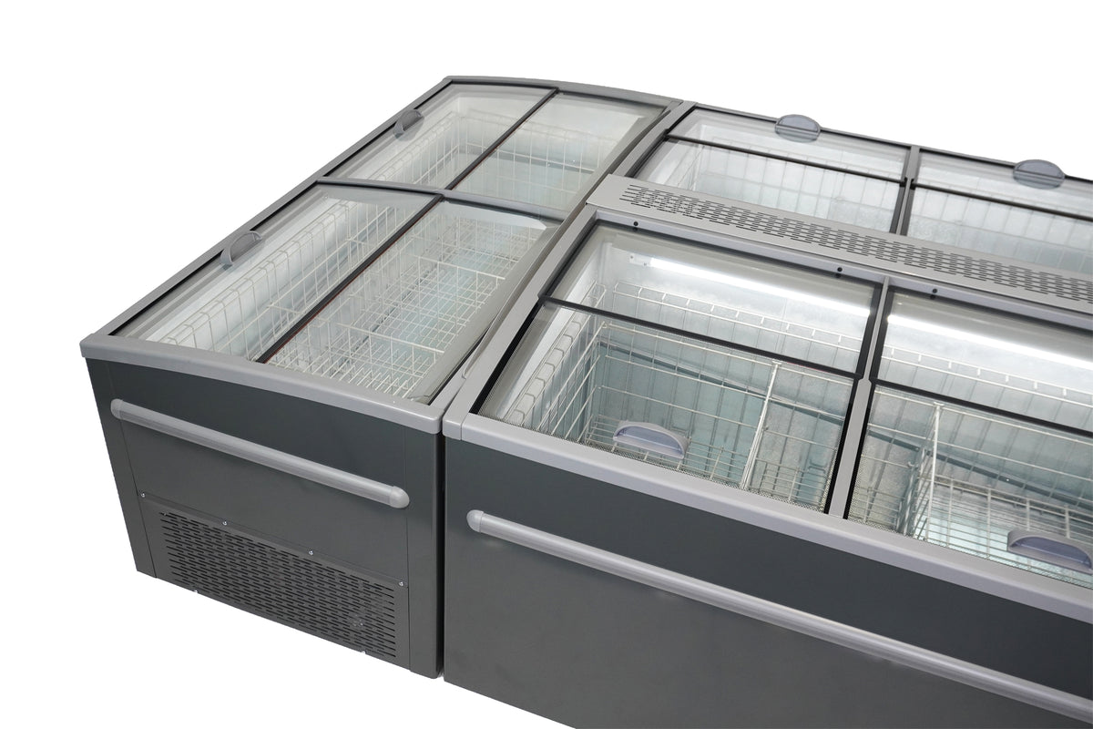 Congélateur bahut pour supermarché gris 2100 dégivrage automatique — Combisteel 7455.2670