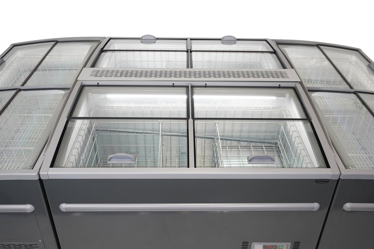 Congélateur bahut pour supermarché gris 2500 dégivrage automatique *transport sur demande* — Combisteel 7455.2675