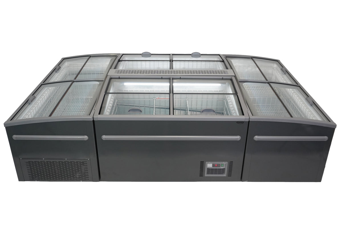 Congélateur bahut pour supermarché gris 2500 dégivrage automatique *transport sur demande* — Combisteel 7455.2675