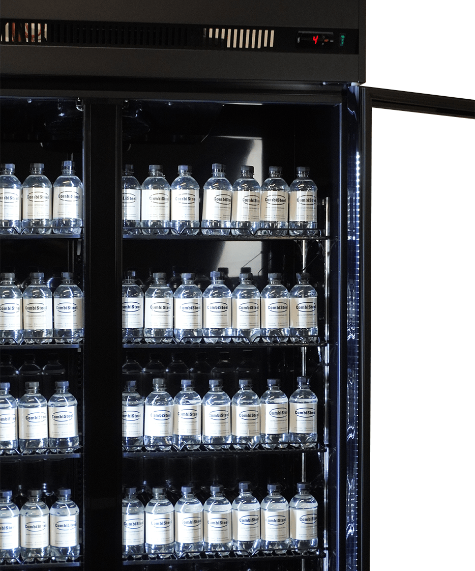 Réfrigérateur 3 portes en verre irm-1180r bl — Combisteel 7455.3155