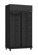 Réfrigérateur 2 portes en verre noir irm-770r bl — Combisteel 7455.3150