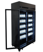 Réfrigérateur 2 portes en verre noir irm-770r bl — Combisteel 7455.3150