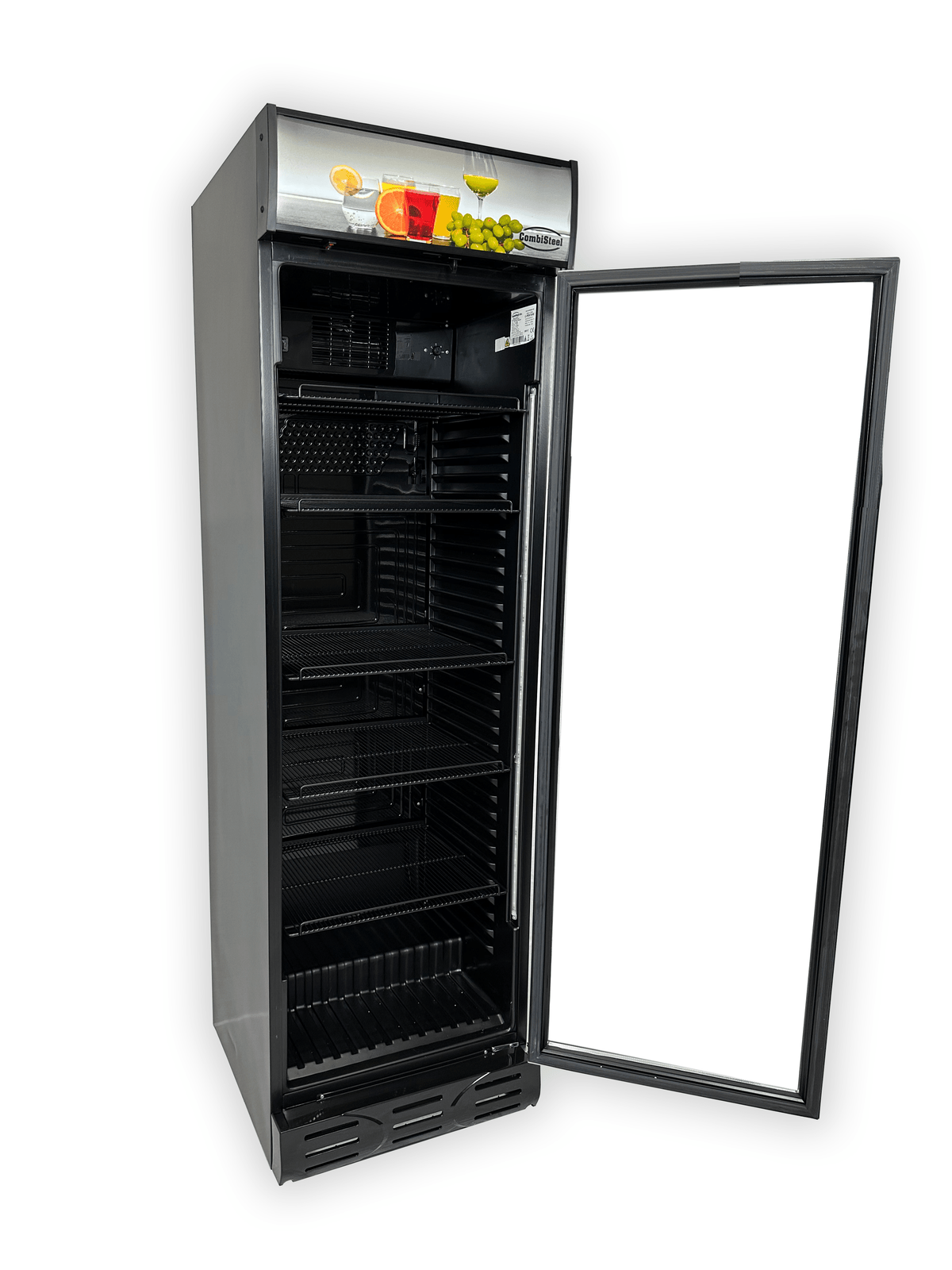 Réfrigérateur 1 porte en verre noir — Combisteel 7464.0090