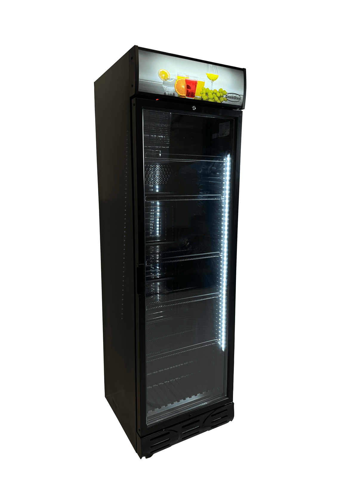 Réfrigérateur 1 porte en verre noir — Combisteel 7464.0090