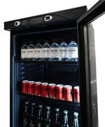 Réfrigérateur 1 porte en verre 382 L noir sans canopy — Combisteel 7464.0094