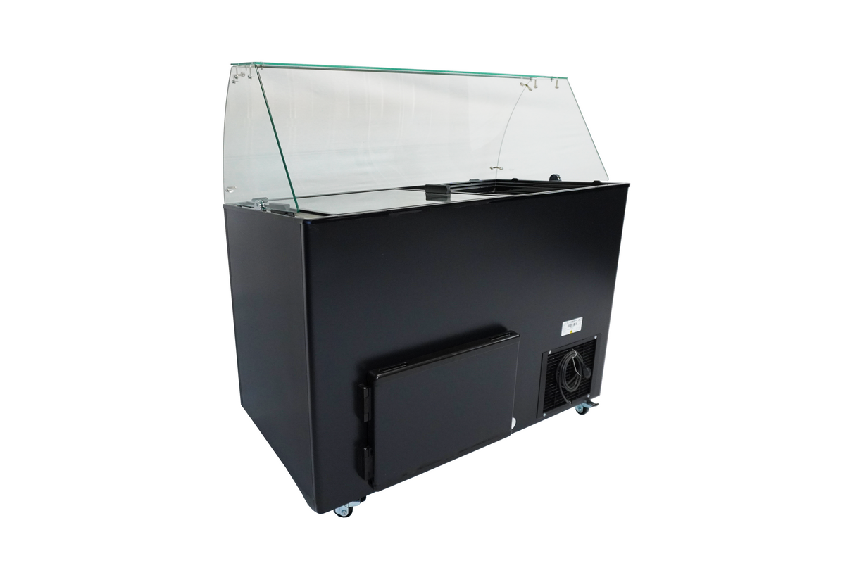 Vitrine à creme glacée java noir 8x5 L — Combisteel 7472.0129
