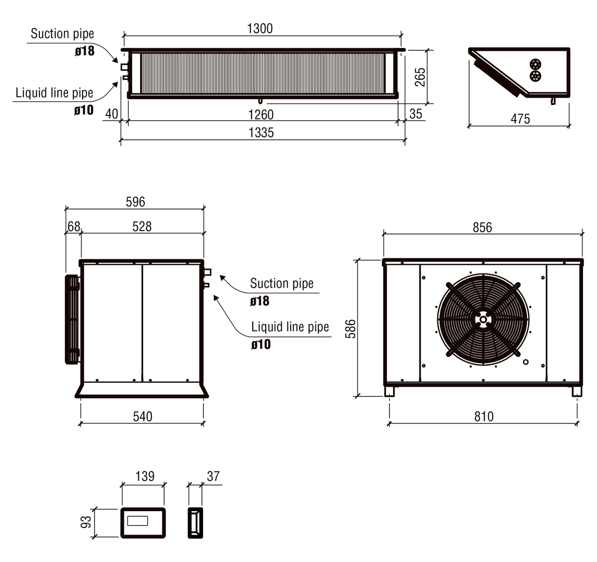 Unité réfroidissement split type positif 48.32-73.32 m3 — Combisteel 7480.0045