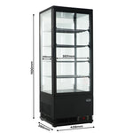 Vitrine réfrigératée 98 L noir — Combisteel 7487.0180