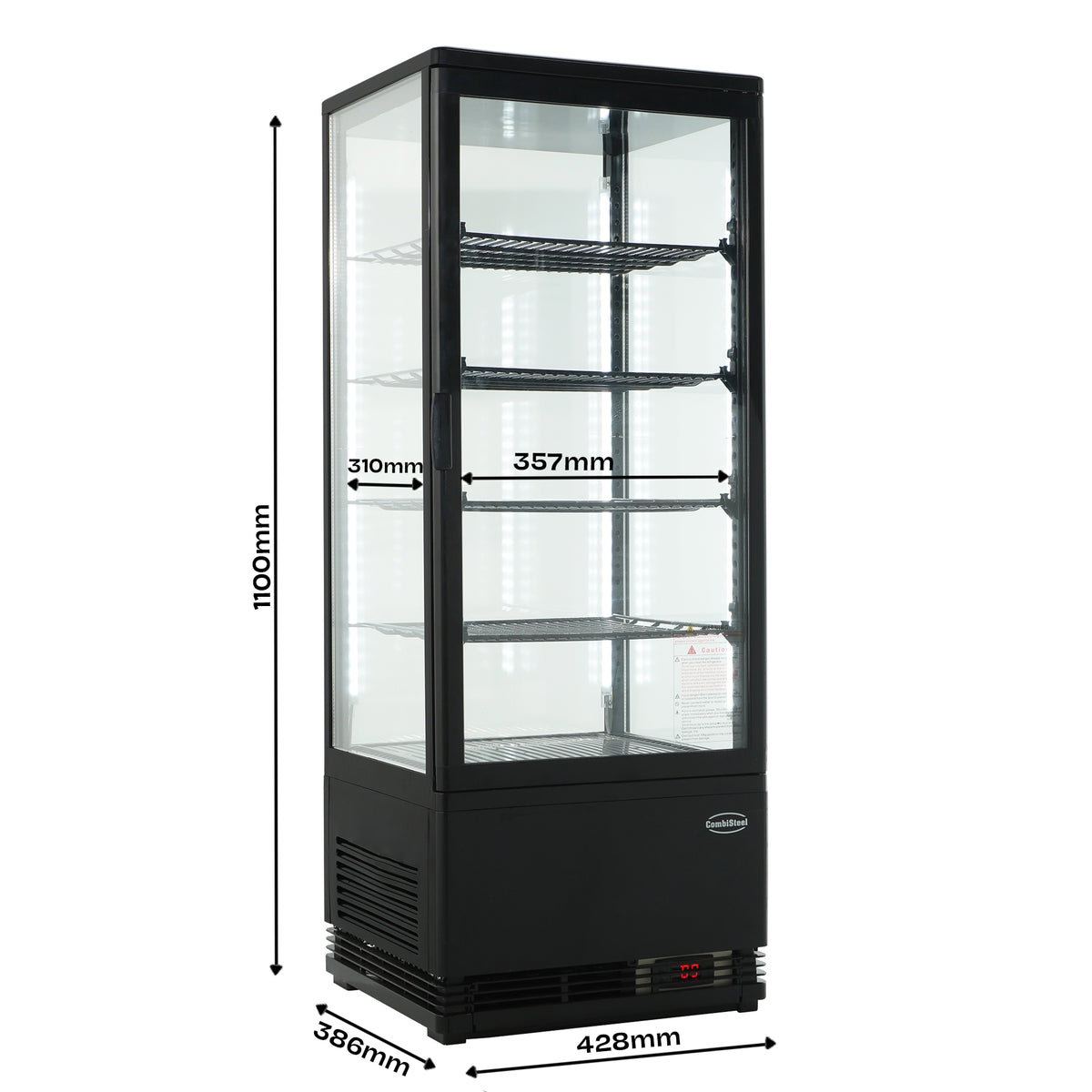 Vitrine réfrigératée 98 L noir — Combisteel 7487.0180