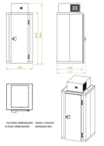 Mini chambre frigorifiques incl. unité type négatif — Combisteel 7489.0305