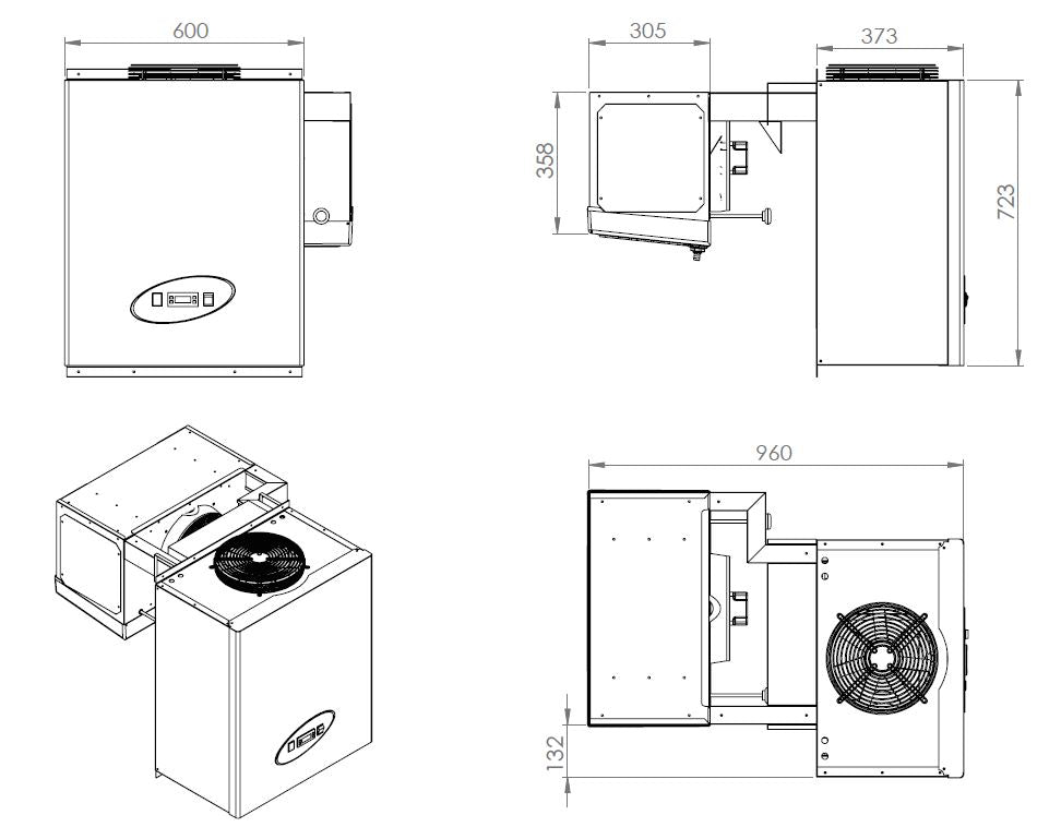 Unité de réfroidissement type positif 9,1-13 m3 — Combisteel 7489.0415