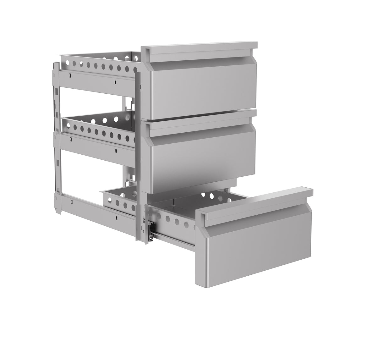 Bloc de tiroirs 1/3 monoblock soft closing combisteel donne pas de garantie sur le montage du kit tiroirs — Combisteel 7489.0523