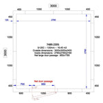 CHAMBRE FROIDE POSITIVE/NEGATIVE 3000x3000x2400 - 120 MM