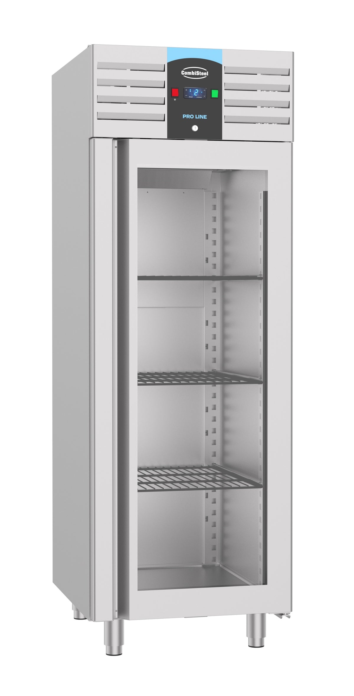 Réfrigérateur en acier inox porte en verre mono block 700 L — Combisteel 7489.5020