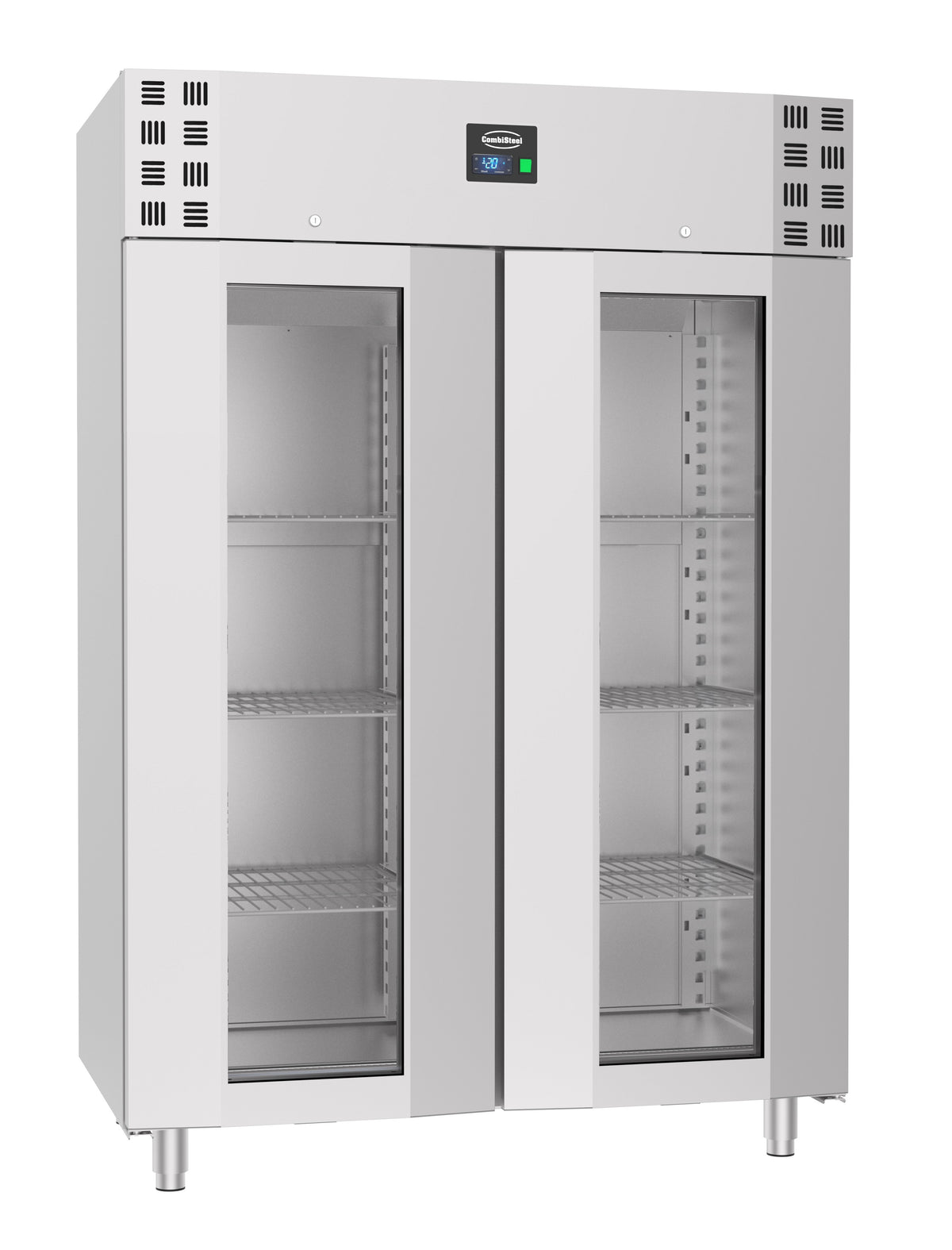 Congélateur en acier inox porte en verre mono block 1400 L — Combisteel 7489.5035