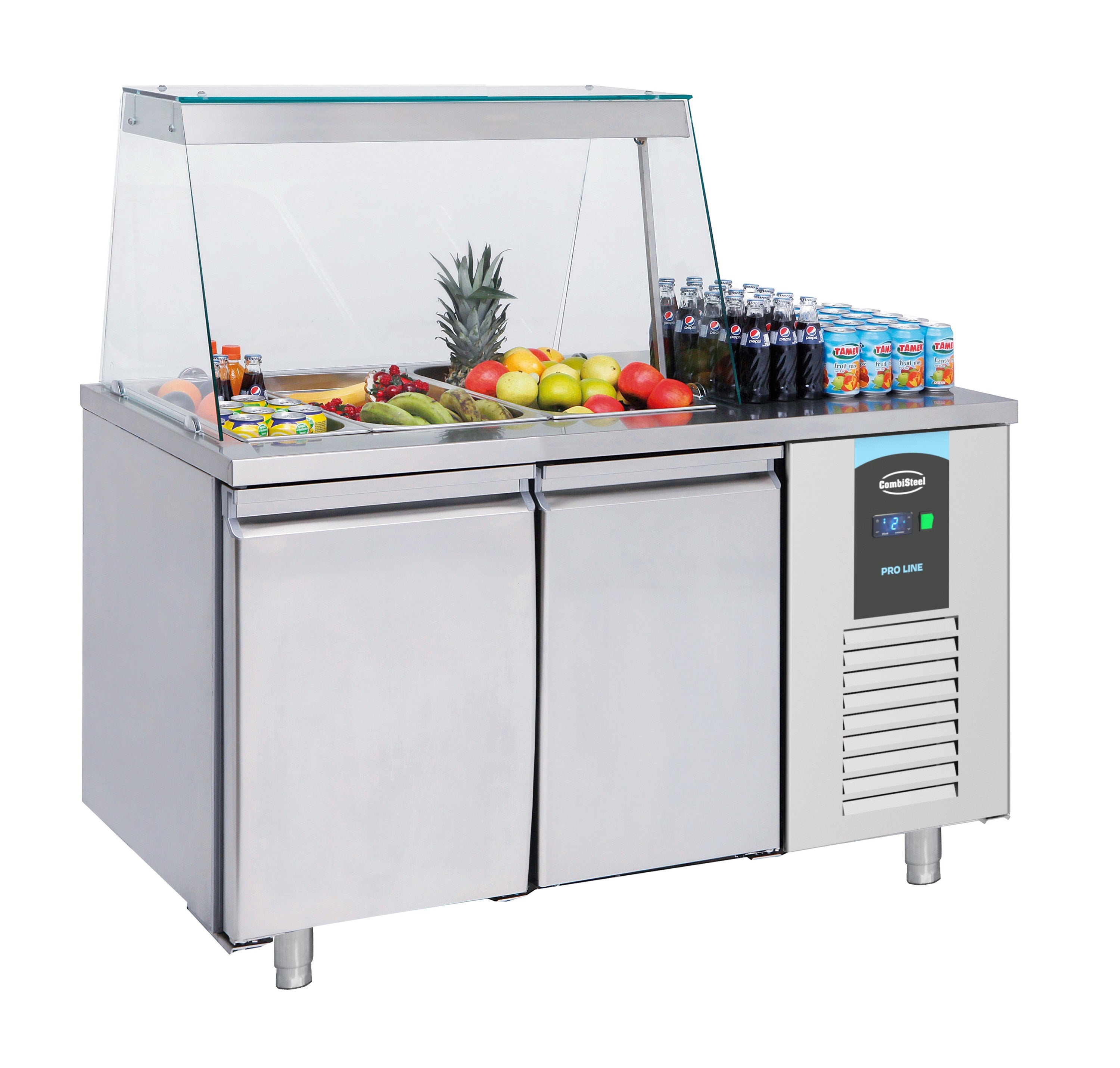 Saladette 2 portes 3x 1/1gn récipient — Combisteel 7489.5150