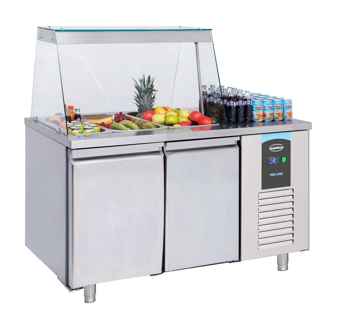 Saladette 2 portes 3x 1/1gn récipient — Combisteel 7489.5150