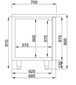 700 table réfrigérée 4 portes — Combisteel 7489.5167
