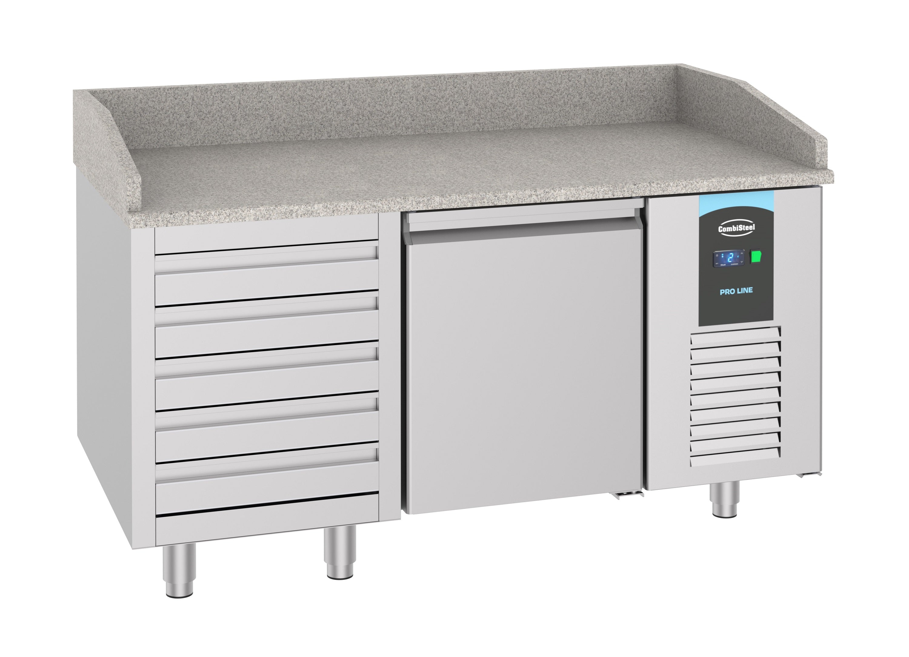 Table prép pour pizza 1 porte 5 tiroirs — Combisteel 7489.5230