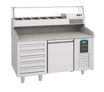 Table prép pour pizza 1 porte 5 tiroirs — Combisteel 7489.5230
