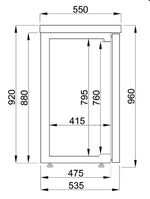 Arrière bar réfrigérée noir 4 portes en verre *transport sur demande* — Combisteel 7489.5295