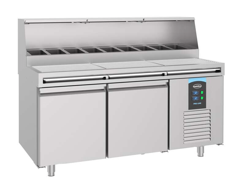 Table prép pour pizza 2 portes 9x 1/3gn récipient — Combisteel 7489.5300