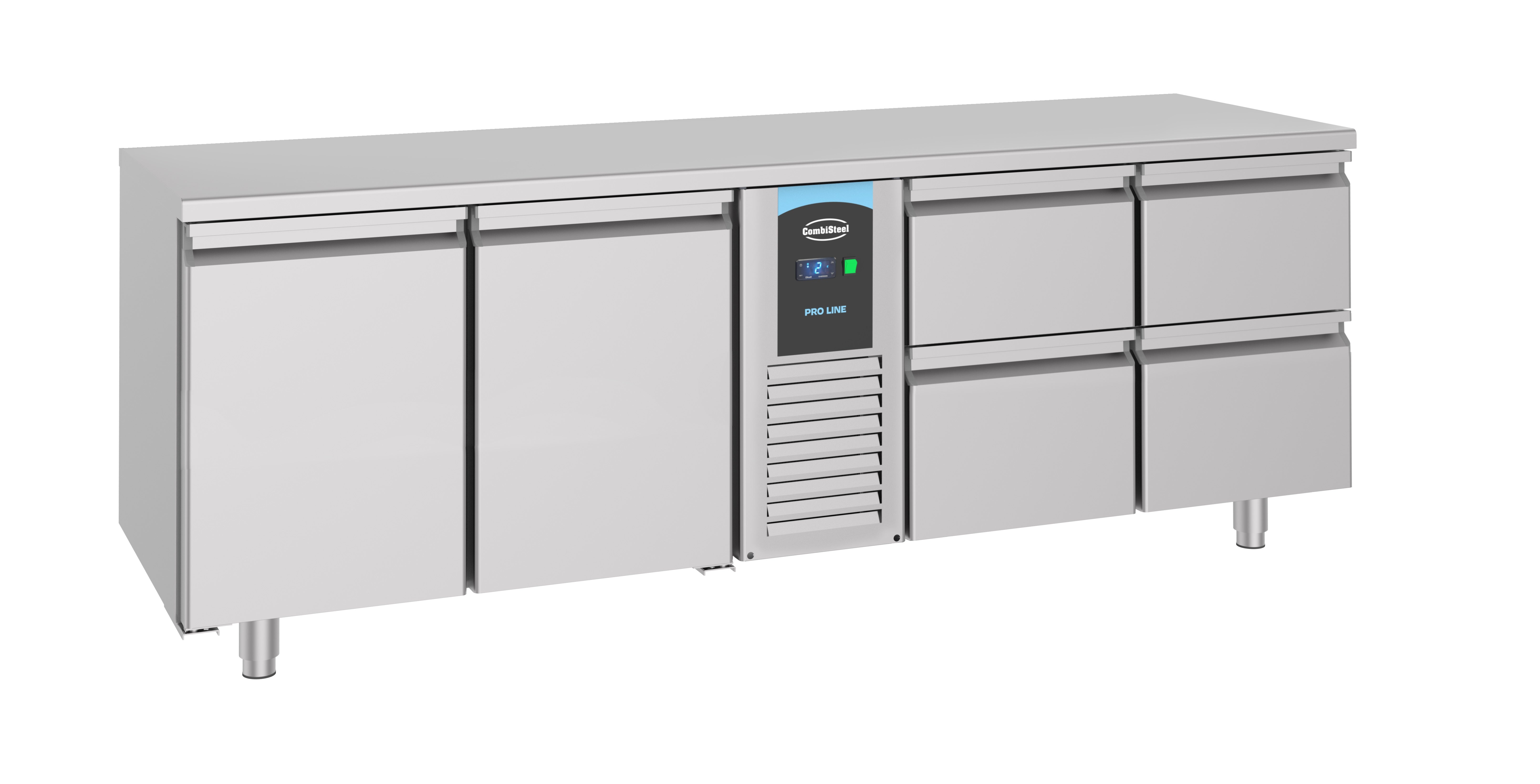 700 table réfrigérée 2 portes et 4 tiroirs monoblock Energy Line — Combisteel 7489.5370